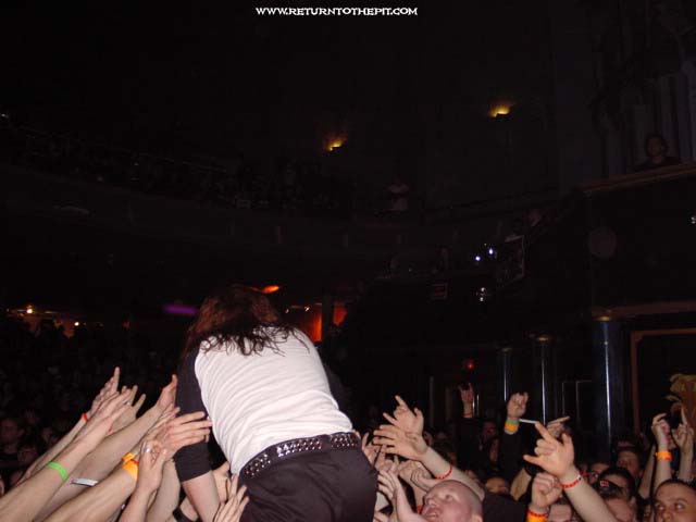 [in flames on Apr 6, 2002 at The Palladium (Worcester, MA)]